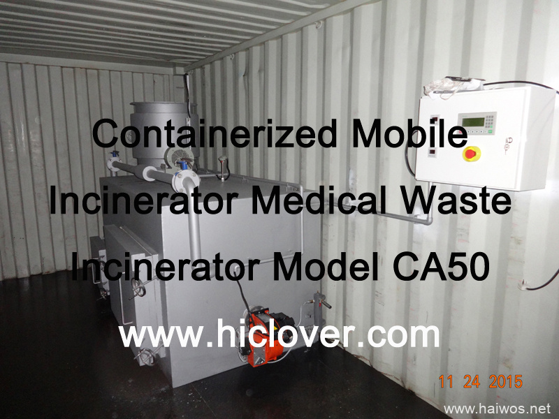 Containerized Mobile Burner Medical Waste Burner Model CA50
